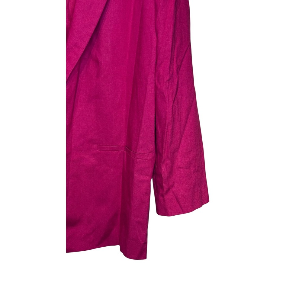 Orvis Womens Blazer Jacket Vintage Lined One Button Hot‎ Pink 12 Made In The USA - Picture 2 of 10